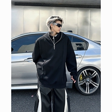 秋冬款欧美潮牌卫衣男潮高级感连帽美式高街卫衣常规P78加绒P88，男装卫衣，电商B319