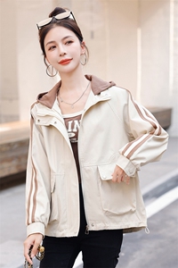 现货！！2023秋季新款休闲外套女时尚宽松百搭夹克气质短款风衣图片