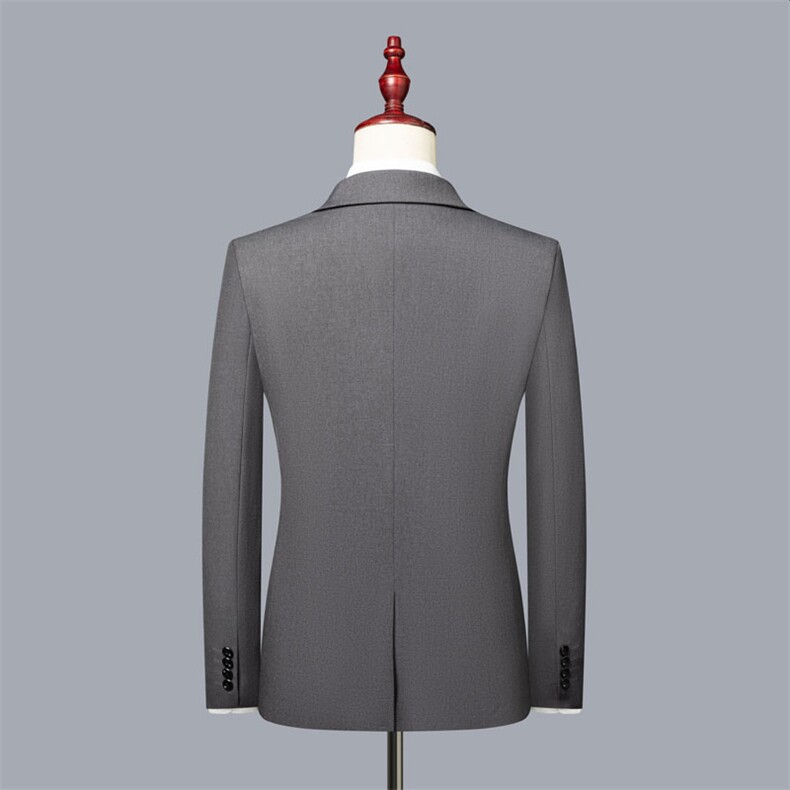 三色单排扣时尚春秋套装商务西服P200-三件套8018,男装西服,星座613B