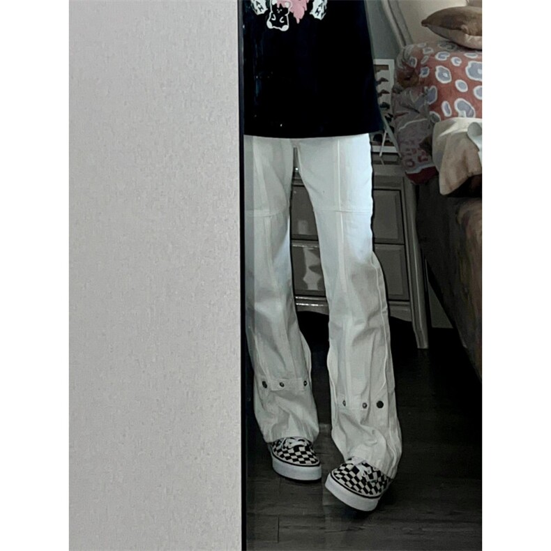 cleanfit白色牛仔裤男美式高街vibe裤子直筒微喇裤C112-P50,男装牛仔裤,星座1007（原301D）