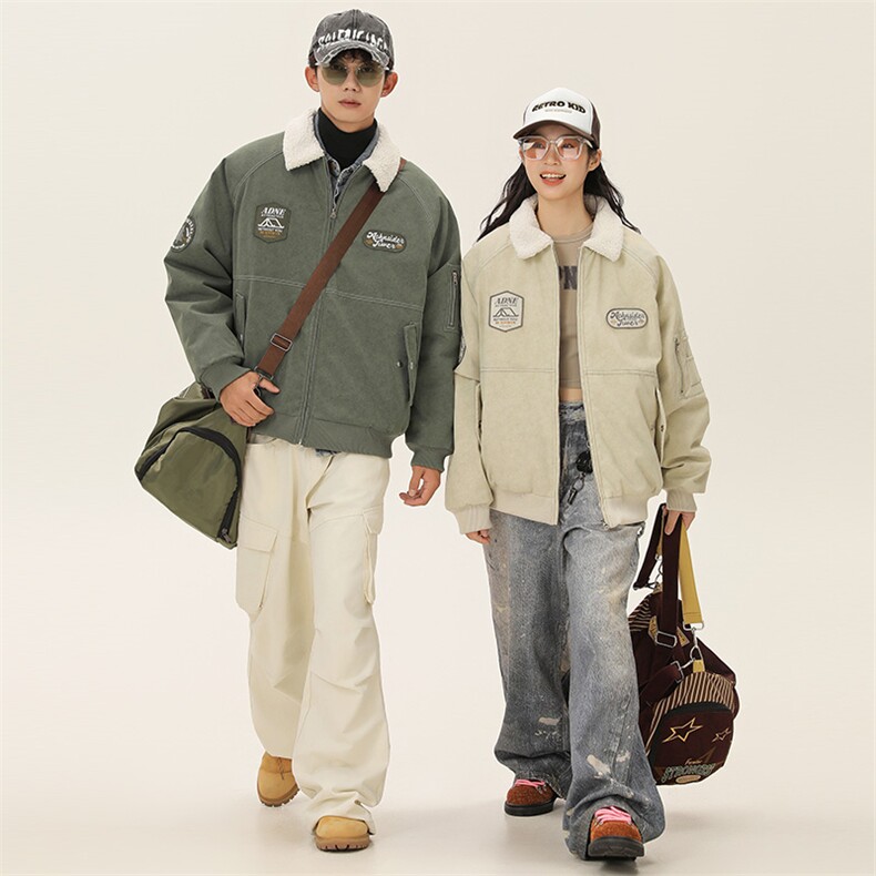 2025冬季新款男装日系潮牌纯色宽松休闲棉服加厚外套MY386-F172,男装棉衣,电商A101（原外27）