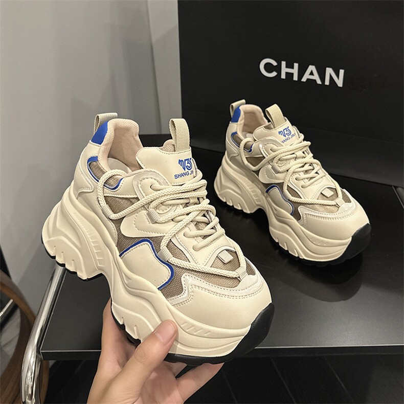内增高老爹鞋女2023秋季新款百搭运动休闲鞋特小码小个子厚底女鞋,女鞋休闲鞋,电商A223