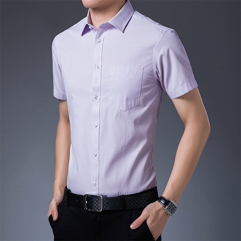 AD2012钱塘2020-3夏季新款男士商务休闲高端短袖衬衣P60图片
