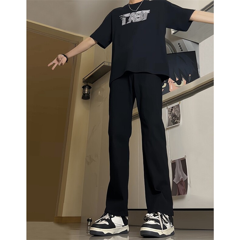现货主推弹力渐变大码直筒微喇毛边牛仔裤K860-K861-K866-P50,男装牛仔裤,星座205