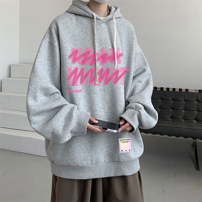 连帽卫衣男大码运动服帽衫外套WY2321-P35加绒款-P40加绒款-P40,男装卫衣,电商A040