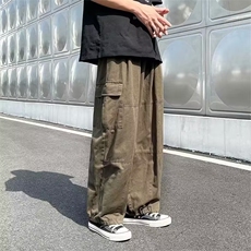 YC2090-P32工装裤春季日系宽松直筒阔腿裤ins潮牌美式高街拖地裤，男装休闲裤，电商C233