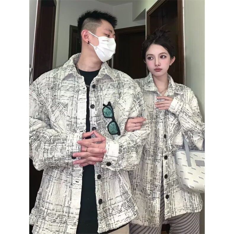 原宿时尚气质简约ins情粗纺复合小香风外套百搭潮流日系流行新款,女装短外套,星座506A