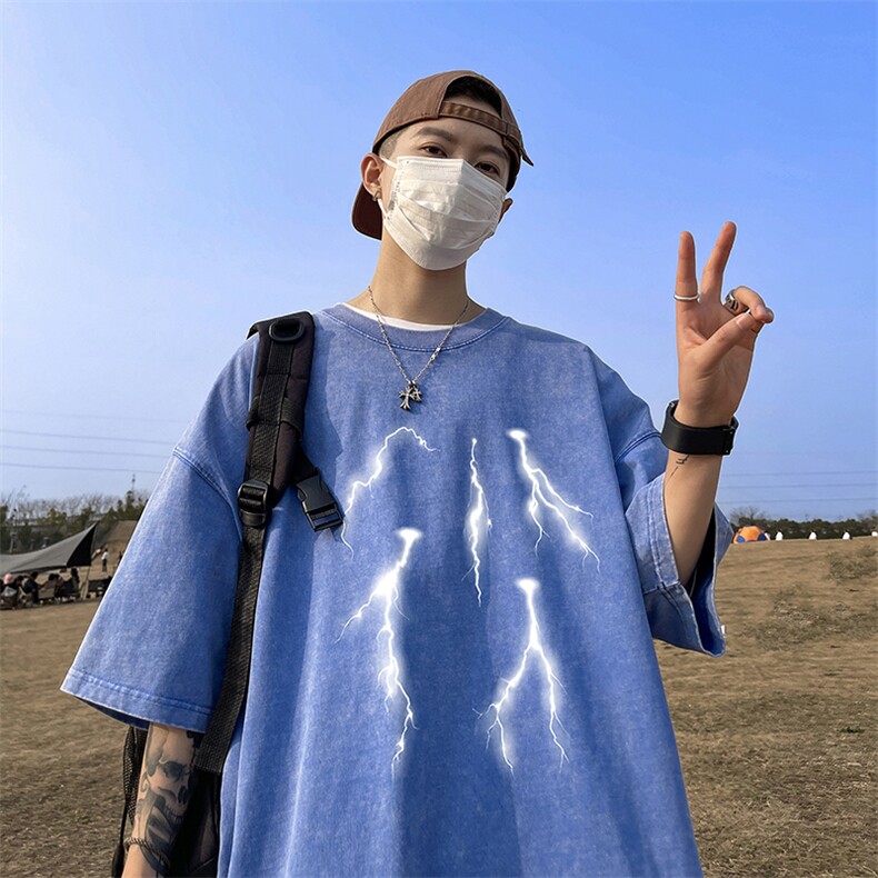 量大优可供抖音视频 支持得物品质配合二开 美式水洗短袖t恤SX135图片