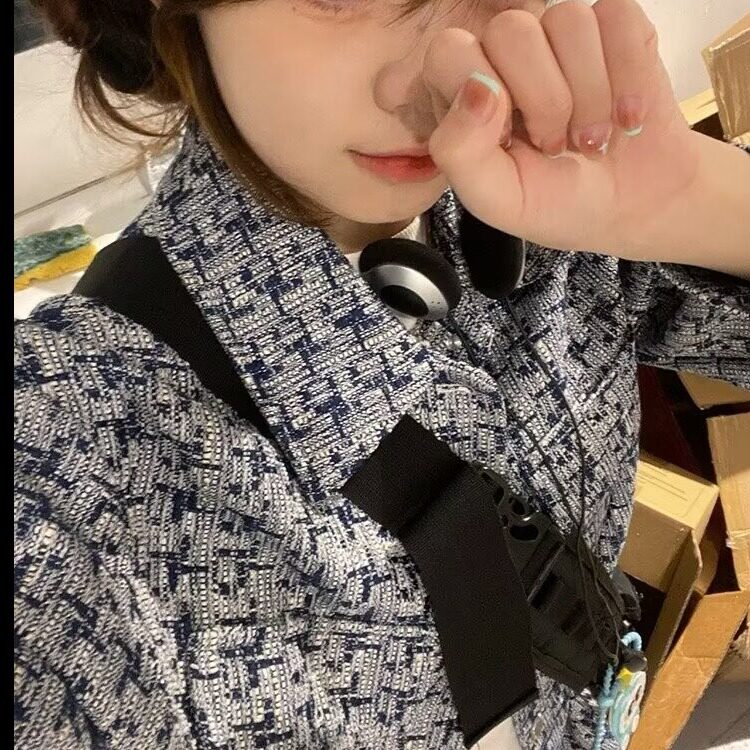 A89-P65潮情侣装小香风编织格子夹克衫男女韩版宽松复古外套,男装夹克,电商B323A