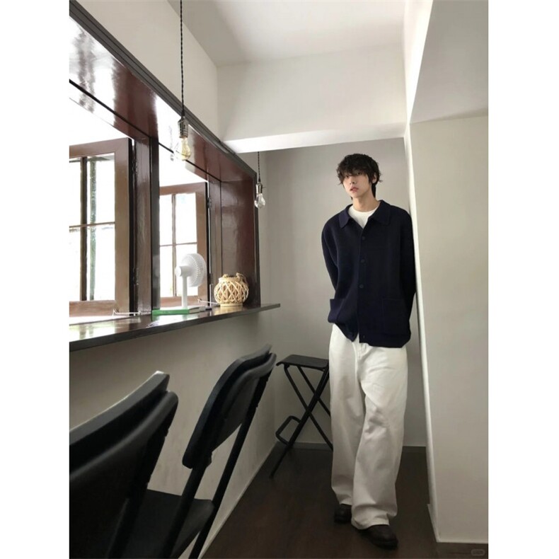 【有货】MY0339ZZ-特73秋冬季加厚针织开衫外套男士慵懒翻领毛衣,男装针织衫/毛衣,星座1007（原301D）