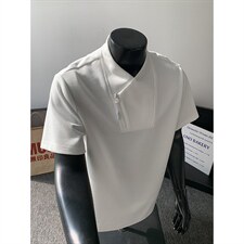 2026夏季新款270g华棉斜拉链宽松短袖T恤DT6263特P25建议零售价68，男装T恤，电商A001