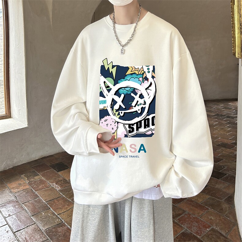 控38简约帅气百搭长袖t恤男大码卫衣T4275-P25加绒款-P35,男装卫衣,电商A040