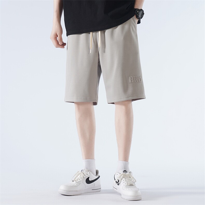 夏季字母钢印百搭休闲短裤潮牌宽松五分裤男XZ1304-2P35,男装西裤,星座613B