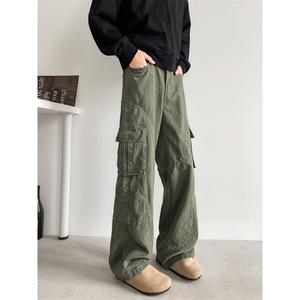B221 美式ins暗黑高品质多口袋休闲工装裤子 LK24371-P70控98图片