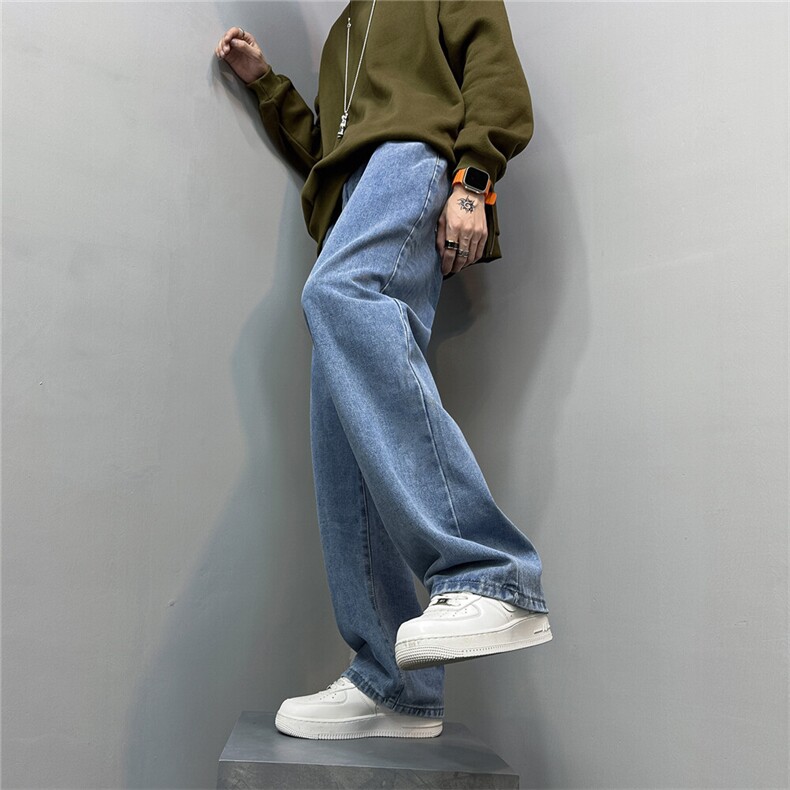 k1029-p40-控58M-5XL现货宽松cleanfit牛仔裤马丁靴黑暗黄泥,男装牛仔裤,星座116