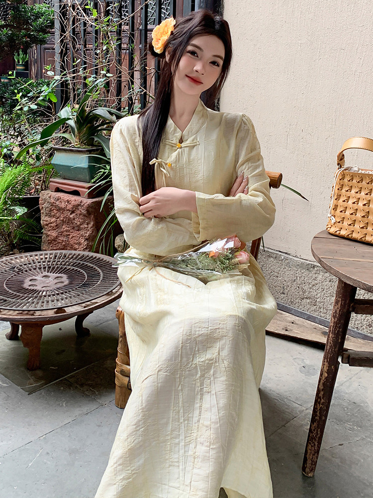 清冷感新中式国风套装裙女2025春新款高级感简约气质半身裙两件套,女装套装/套裙,浙宝305