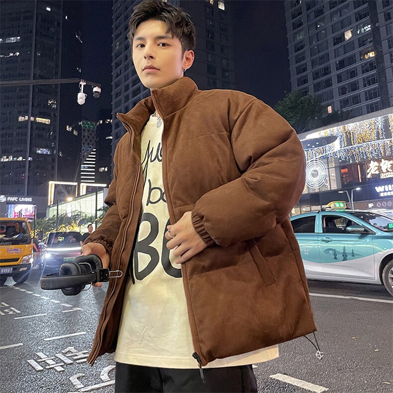 2024秋冬新款潮牌炸街宽松休闲立领鹿皮绒棉衣男A436-0318-P85,男装棉衣,电商A436