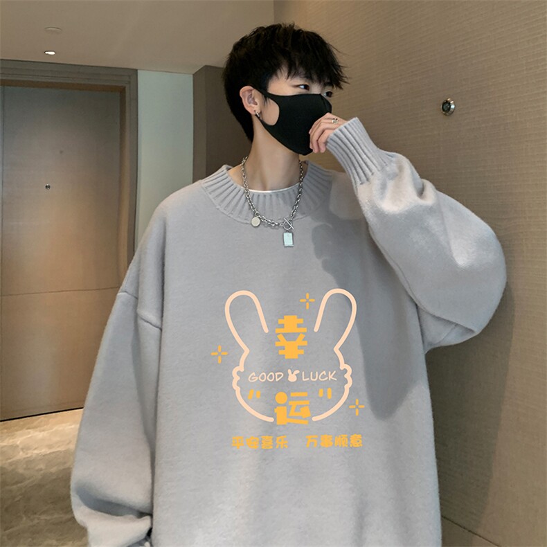 半高领毛衣男士大码针织衫男毛线衣男M18297-P45加绒款-P65,男装针织衫/毛衣,电商A040