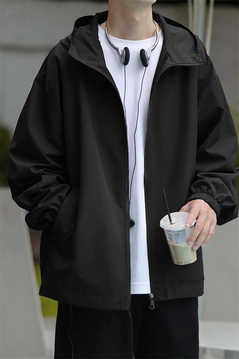 连帽防水冲锋衣Q2069-TP3558秋季户外情侣夹克港风外套男,男装夹克,电商A102