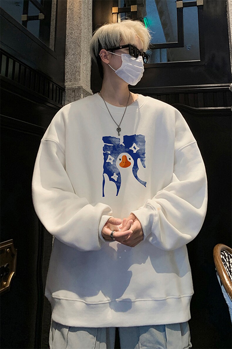 ！圆领卫衣男装港风长袖T恤男外套男WY252-特P23,男装T恤,电商B367