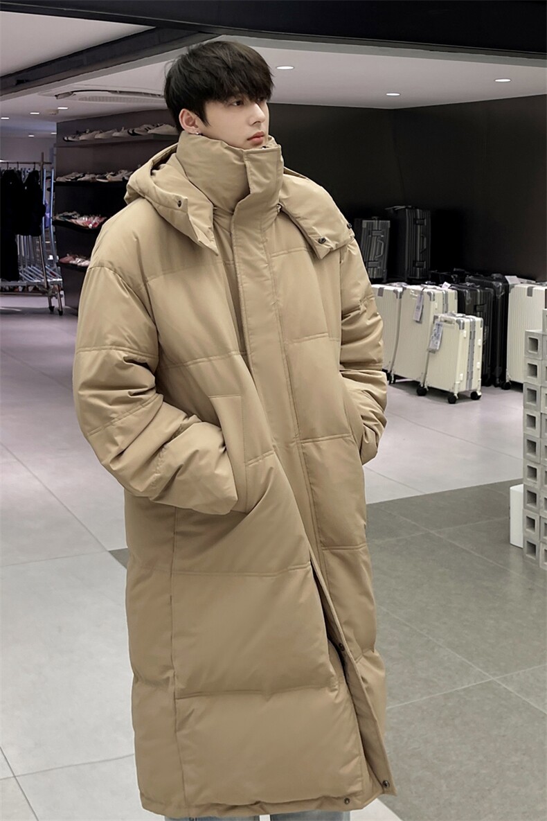 情侣羽绒服男冬季新款港风宽松连帽长款保暖外套YR926-P205,男装羽绒服,星座214-3