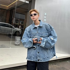 美式机车牛仔衣外套男宽松春季新款立体压花设计感夹克，男装夹克，星座1116A-1（原606A）