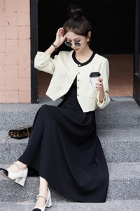 小香风外套连衣裙两件套女2025春季新款时尚气质名媛法式套装裙子图片