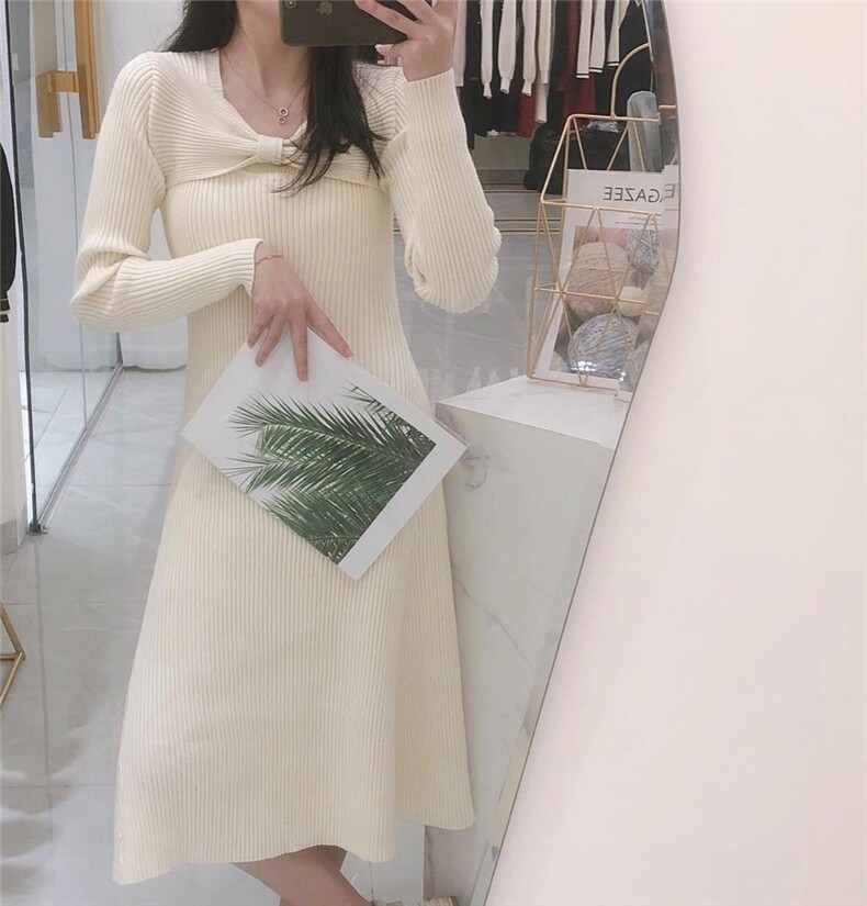 毛衣加厚连衣裙，女装针织衫/毛衣，梦由