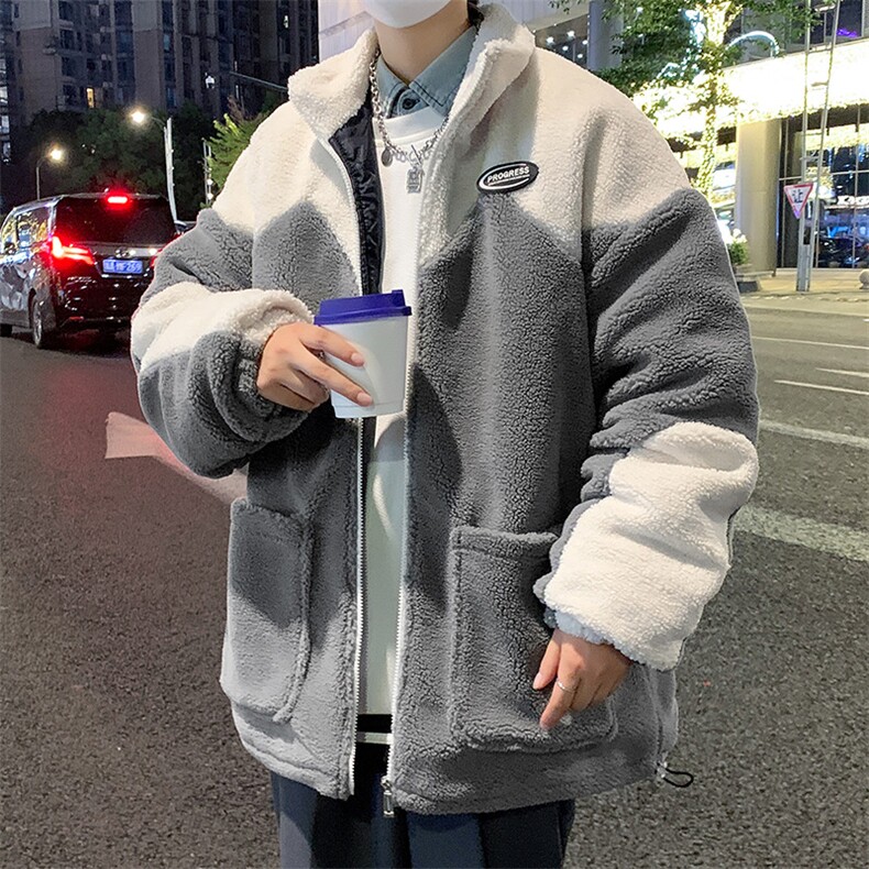 冬款新款加绒加厚棉衣羊羔绒开衫外套青少年男装MY103P105控价138,男装棉衣,电商A086