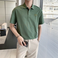 轻熟风短袖保罗衫宽松翻领Polo网红半截袖上衣PL13/P45特控78，男装T恤，电商A243