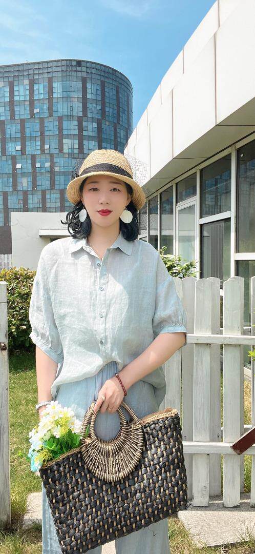 纯苎连衣裙小衫裤子裙子衬衣 时尚风 风淑女风休闲风，女装连衣裙，川哲