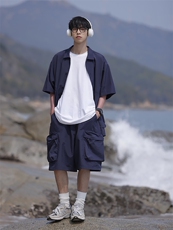 2025夏季CITYBOY日系宽松短裤可与2304Y短衬衫作为一套卖，男装牛仔裤，星座112A
