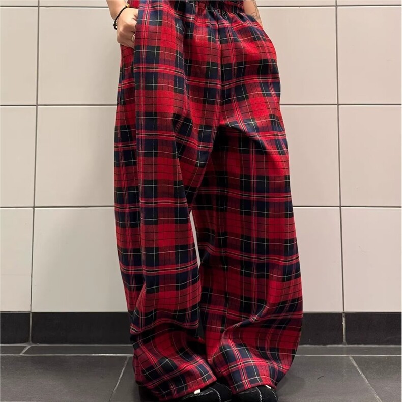 【高质量特批45】男女春秋格子休闲显瘦裤子610A-W5040,男装休闲裤,星座610A