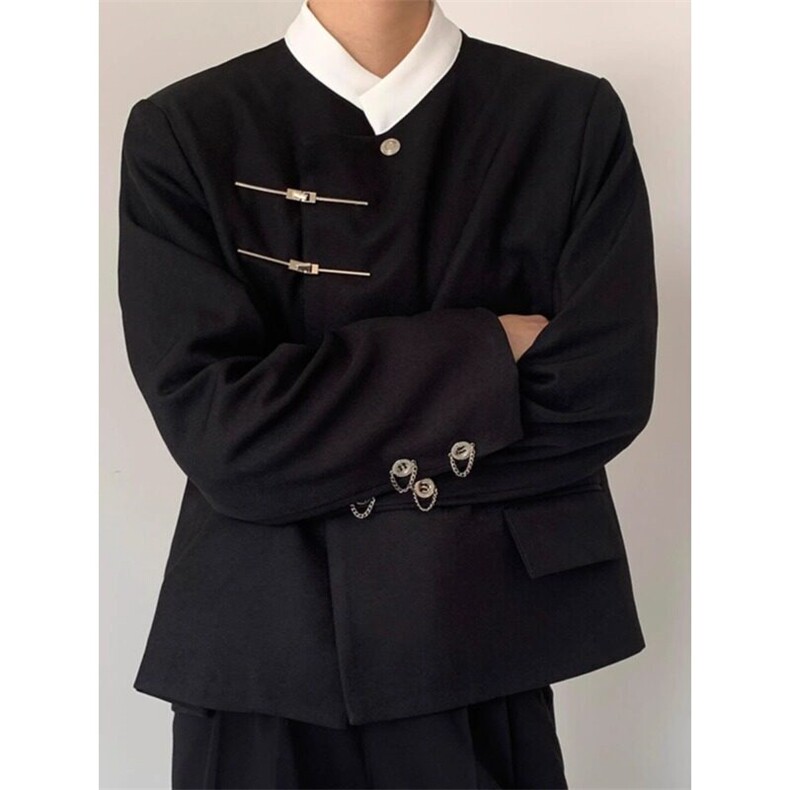 新中式风西装外套中山装西服高级感唐装JK3367特P63,男装西服套装,星座908-1