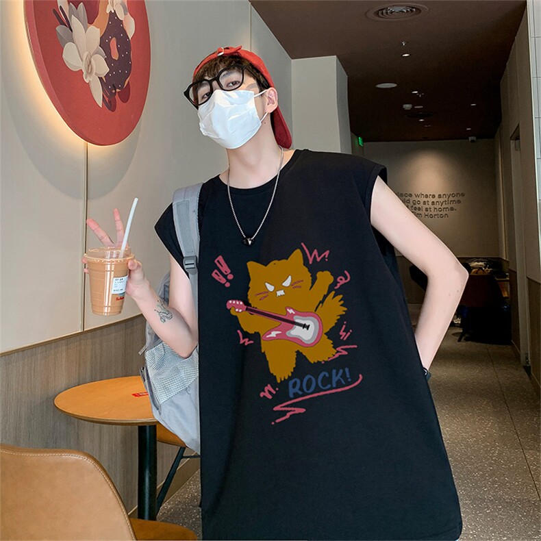 直播抖音得物纯棉重磅250克运动男无袖背心T恤T535P28控39，男装背心/马甲，电商C408(原B339-1)