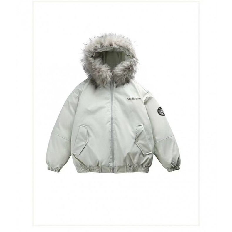 MA725-P105网图潮小牛津情侣派克服毛领冬季加厚外套毛领可拆卸,男装棉衣,星座1611A
