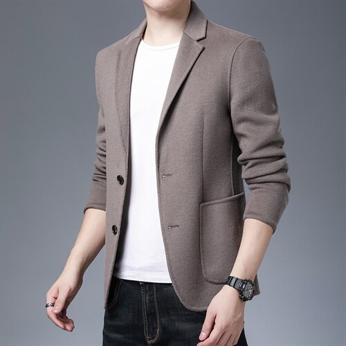 KCN20221-13秋季男士修身西服上衣休闲潮流外套双面尼小西装P320，男装西服，电商B360