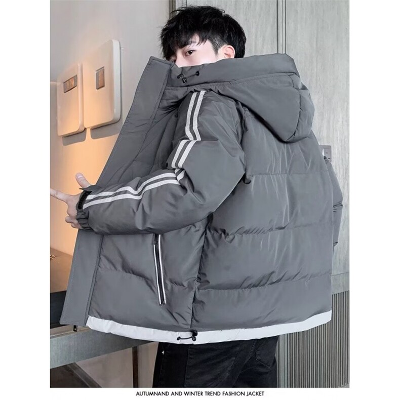 羽绒服男款冬季加厚保暖冬装冬天上衣服潮牌工装帅气短款鸭绒外套,男装羽绒服,星座1210-1
