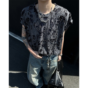 8XL-M重磅！特大码短袖T恤背心男宽松休闲百搭篮球服DX318P28