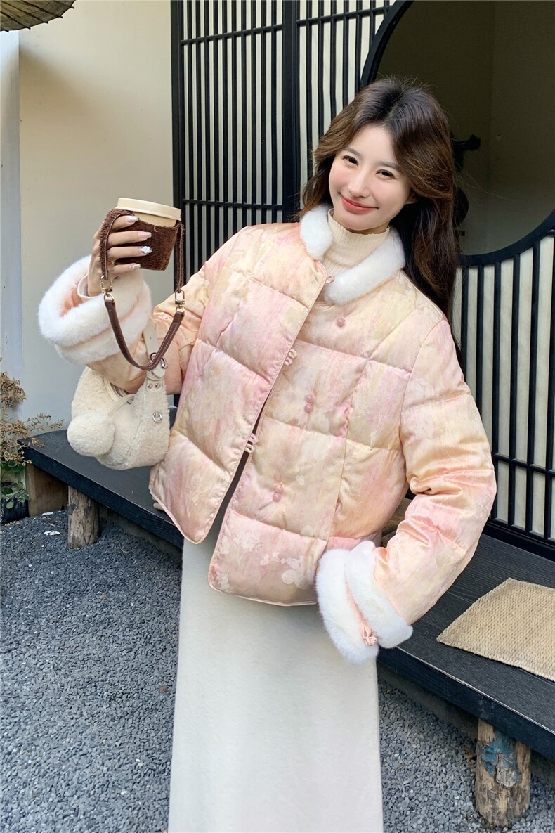 2025款羽绒服短款新中式白鸭绒50绒RF2C290-7802#-P315-K428,女装羽绒服,2C290