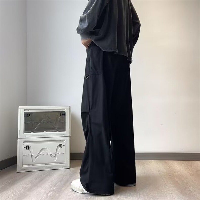 伞兵工装裤男美式机能阔腿冲锋裤子潮牌宽松直筒休闲长裤AK79-P38,男装休闲裤,星座1008