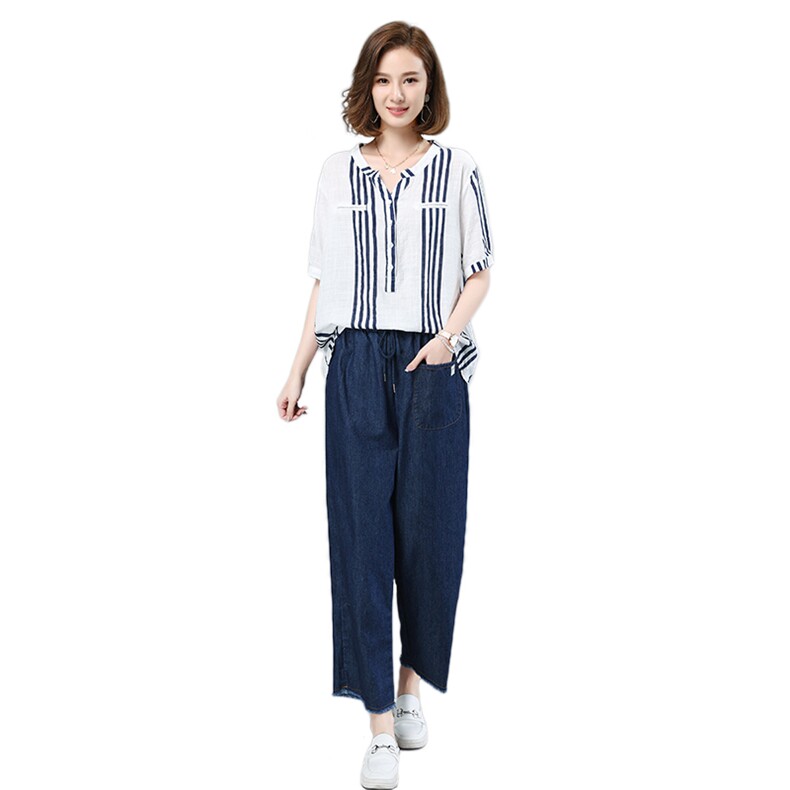 2021夏季新款简约时尚休闲宽松气质文艺套装,女装套装/套裙,叶笙衣