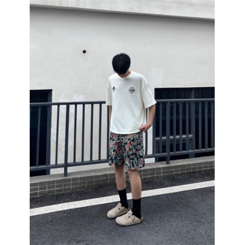 民族风印花重磅短裤男夏季沙滩五分裤痞帅休闲中裤KX2,男装牛仔裤,星座1116A（原606A-3）