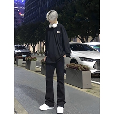 B221美式ins高街暗黑小众修身弹力休闲牛仔裤LK23010-P60控78，男装牛仔裤，电商B221