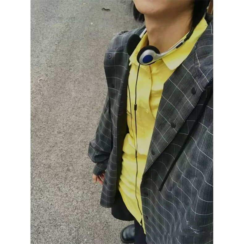 日系复古连帽夹克男女款秋季新款暗纹抗皱大格子宽松百搭潮流外套,男装夹克,四季星座505