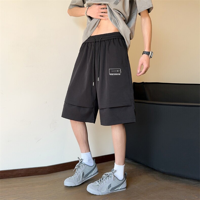 ！2026夏季新款男士宽松刺绣短裤情侣百搭五分裤DK313特P30,男装休闲裤,电商B220