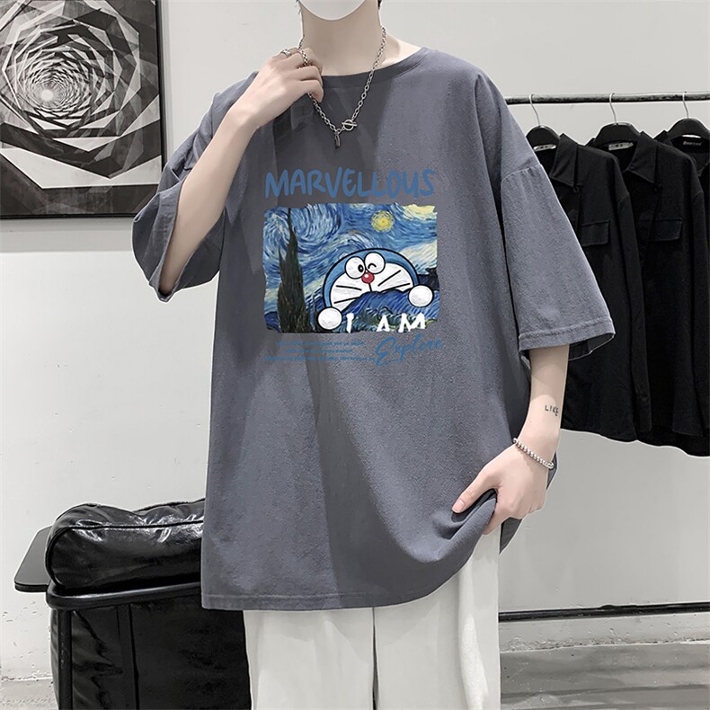 YT26391-P30亚麻短袖t恤男大码五分袖男宽松七分袖大皂风模特,男装T恤,电商A040