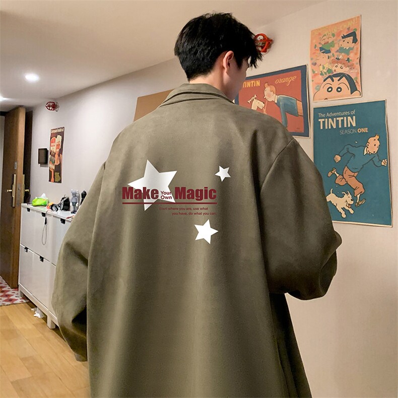 麂皮绒夹克男大码立领褂子外套JK85379-P68加绒款-P78,男装夹克,电商A040