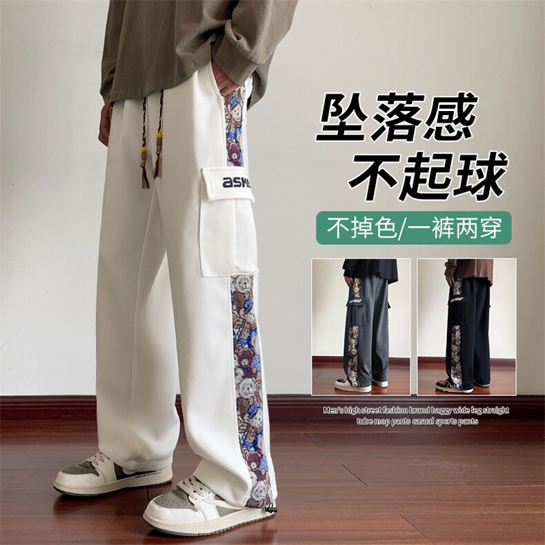 抖音直播 高品质！菠萝格发泡印花长裤男大码 K865*P50控78图片