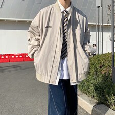 拉链潮流夹克外穿潮男青春流行文艺春季棒球领JY89P60图片